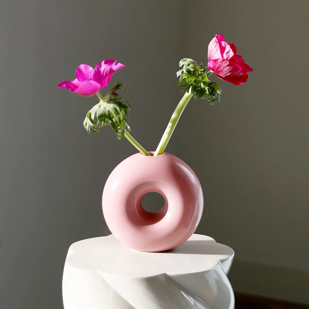 Vase Torus rosa