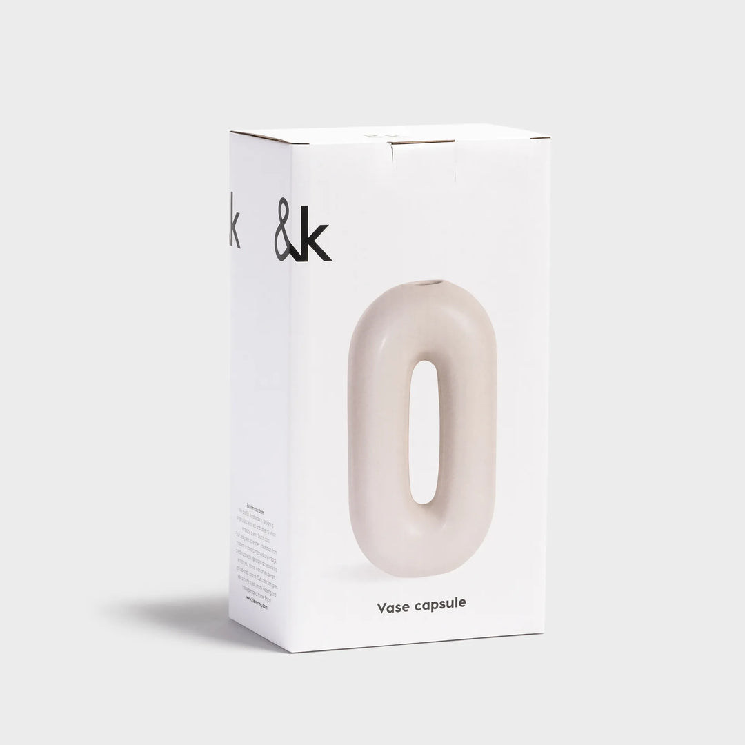 Vase Capsule grau