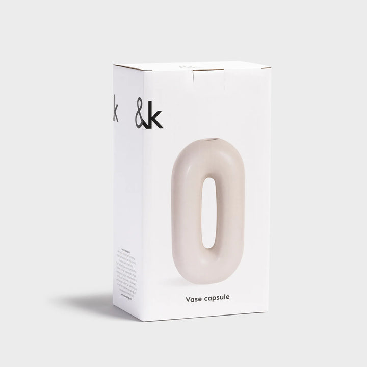 Vase Capsule grau