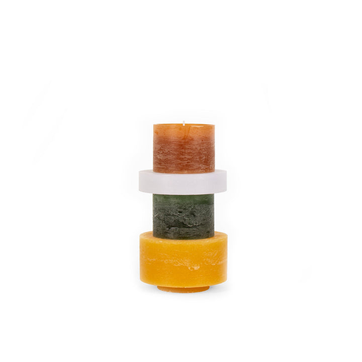 CANDLE STACK 04 - Grün und Gelb