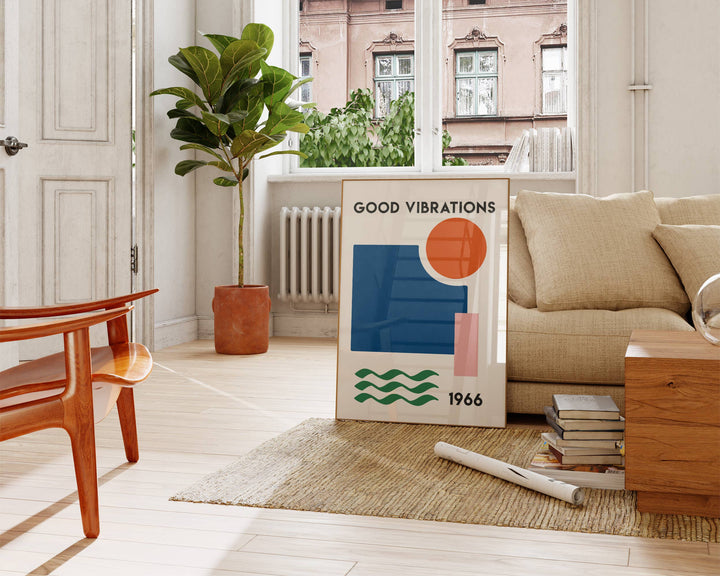 Good Vibrations Retro Abstract Giclée Art Print
