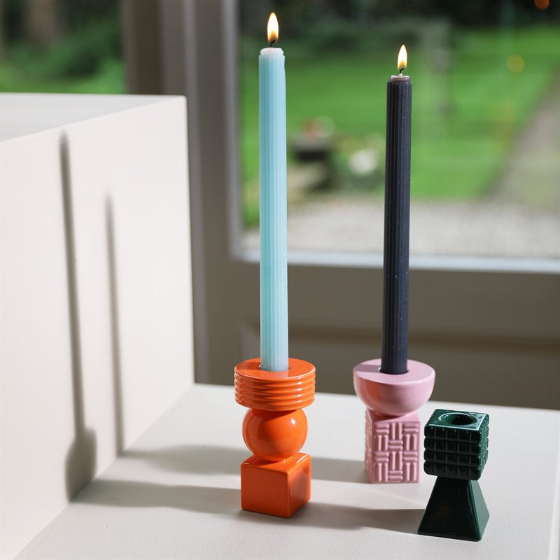 Candle holder stack green