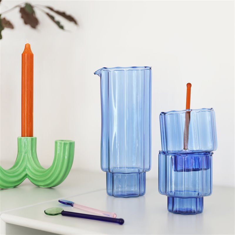 Candle holder churros green