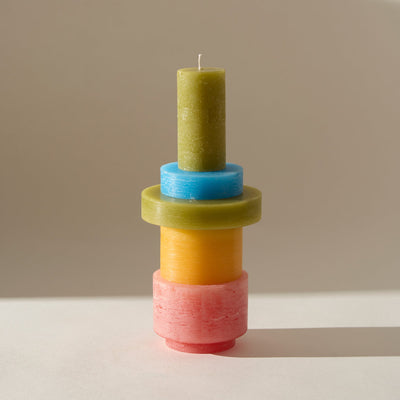 CANDLE STACK 03 - Pink and YELLOW