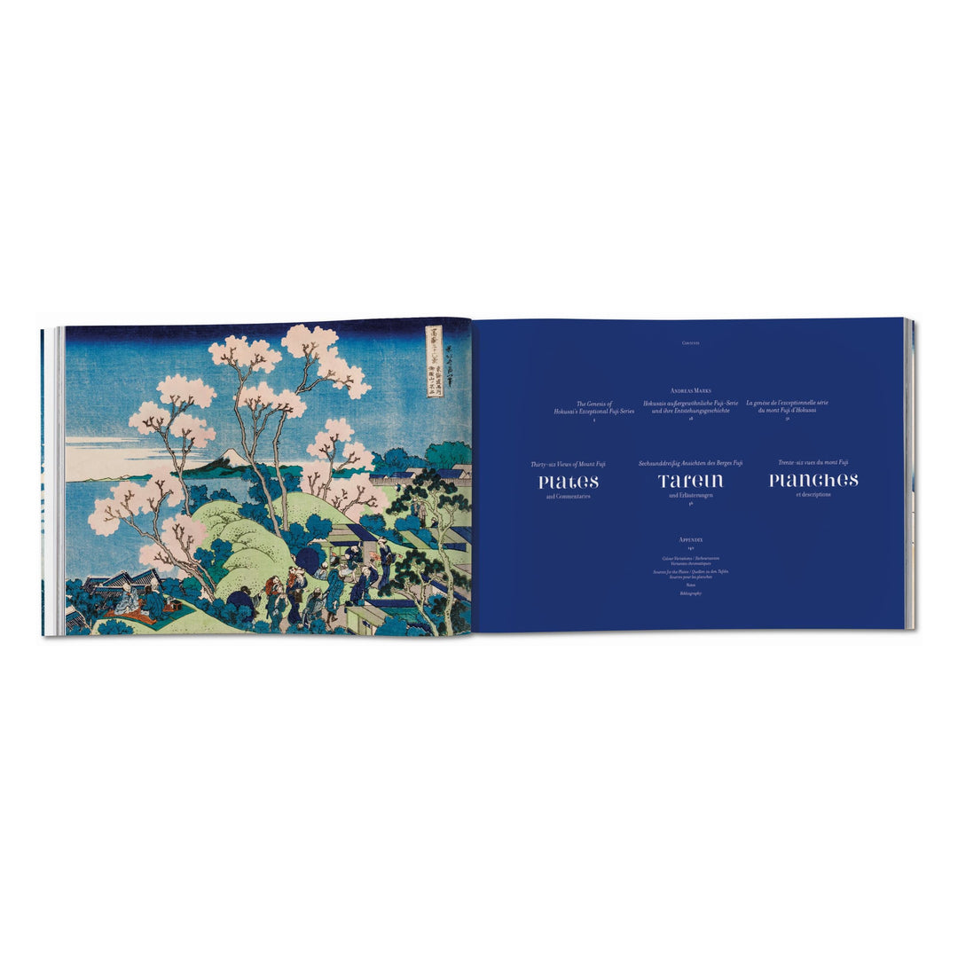 Hokusai. Thirty-six Views of Mount Fuji (Spanish, English, Italian)
